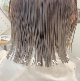 ミディアム ハイトーンカラー♡ yuのヘアスタイル