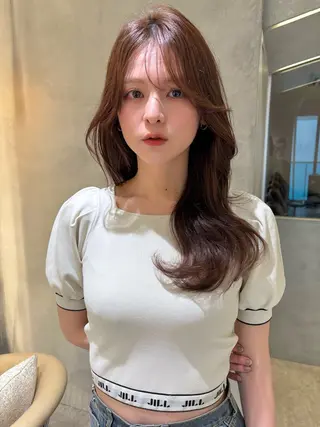ロング カラー 仙台Ｉ韓国レイヤー Ｉ髪質改善Ｉ伊藤拓海のヘアスタイル