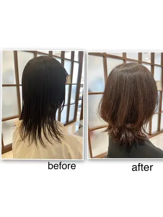 ミディアム ツヅキ マスミのヘアスタイル