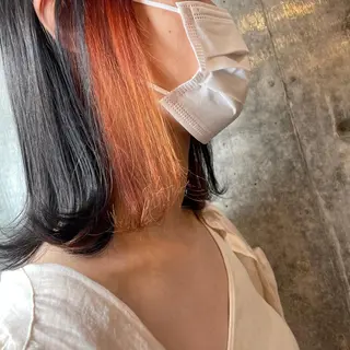ミディアム カラー 外間 智恵のヘアスタイル