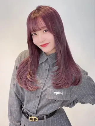 ロング カラー 🤎韓国ヘア ベージュ まゆか🤎のヘアスタイル