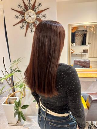 ロング カラー くいた あやなのヘアスタイル