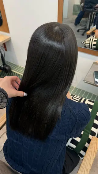 セミロング カラー ヘアアレンジ 💎韓国ヘア/ 艶カラー💎souのヘアスタイル