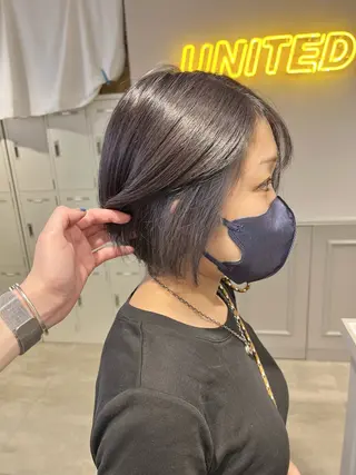 ショート カラー パーマ ヘアアレンジ メンズ キッズ 上品＆韓国風 🥀海心🥀のヘアスタイル