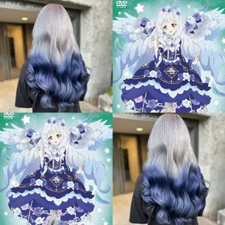 ロング 🩷アニメカラー🩵 mihoのヘアスタイル