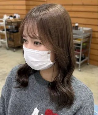 セミロング カラー マンツーマン施術 🥥國谷俊介🥥のヘアスタイル