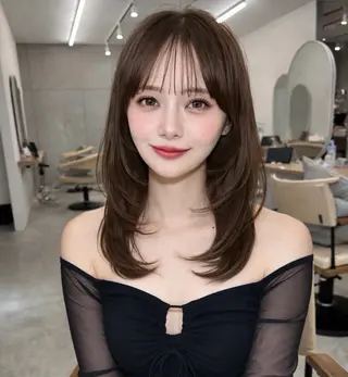 セミロング ゆうり/ 透明感カラーのヘアスタイル
