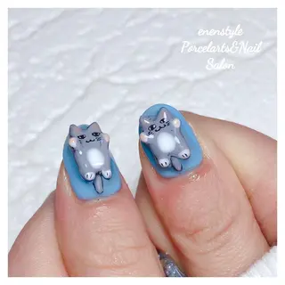 ミディアム ネイル 🐾enen style 🐾のネイルデザイン