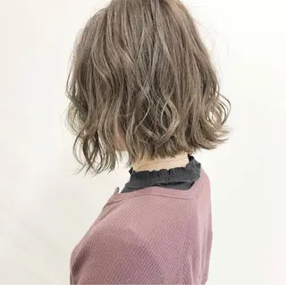 ミディアム カラー パーマ ヘアアレンジ ネイル マツエク・マツパ 名古屋で1番ボブが上 手い美容師/杉原碧仁のヘアスタイル