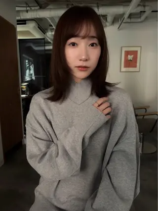 ミディアム カラー ヘアアレンジ IPPO 下北沢のヘアスタイル