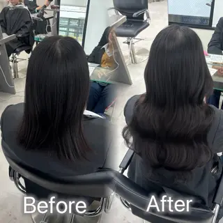 ロング ヘアアレンジ エクステ🤎うる艶 カラー┆横浜みいなのヘアスタイル
