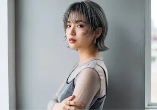 ショート Bunt@/エクステ /モテ/ハイトーンのヘアスタイル