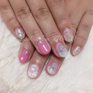 ショート カラー パーマ ヘアアレンジ メンズ キッズ ネイル マツエク・マツパ nail Berunaのネイルデザイン