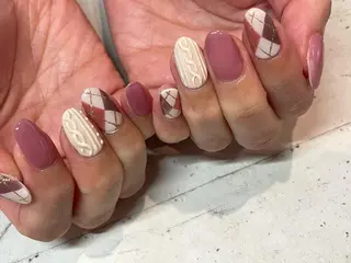ネイル 韓国/ワンホン/長さ 出しつけ放題🎀のネイルデザイン