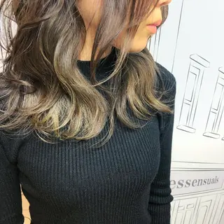 セミロング レイヤー⭐️カラー ⭐️平川雅史のヘアスタイル
