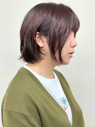 ミディアム ボブ/ゆるふわ ボブパーマ/とういのヘアスタイル