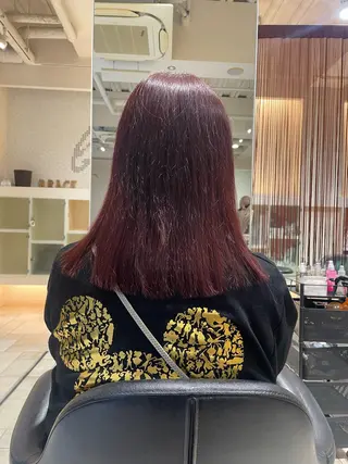 ミディアム カラー 斧 海音のヘアスタイル
