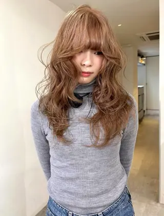 ロング Hikari / 天神大名/暖色カラーのヘアスタイル