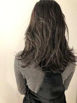 セミロング カラー 透明感カラー* レイヤー/清水大地のヘアスタイル