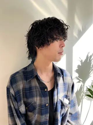 ショート カラー パーマ ヘアアレンジ メンズ 💎髪質改善特化💎 RUITOのヘアスタイル