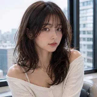 ロング カラー 縮毛矯正/レイヤー/ 前髪カット/おばかんのヘアスタイル