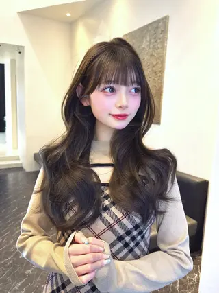 ロング 韓国✖️網紅🖤 パーマYURIYAのヘアスタイル