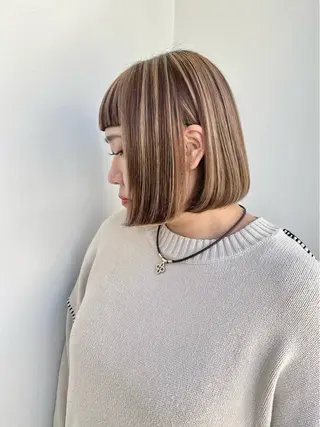 ミディアム カラー 派手髪デザインカラー ヒロカのヘアスタイル