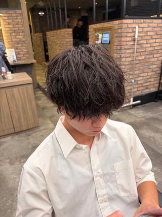 ミディアム パーマ メンズ メンズパーマ特化 TAIGAのヘアスタイル