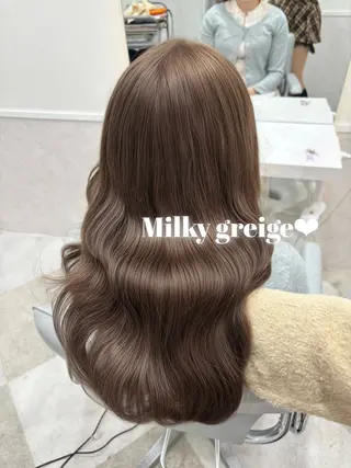 ロング 💎のぼりゆい/大須 ブリーチなしWカラーのヘアスタイル