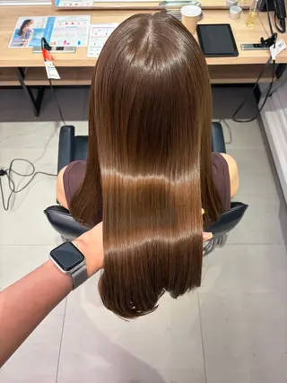 ロング カラー 縮毛/くすみカラー Mariamu🌼のヘアスタイル