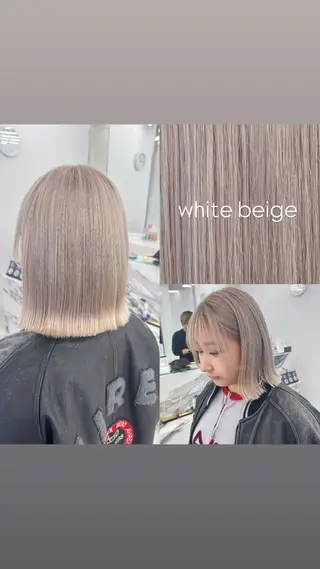 ミディアム カラー 🌈haru🌻 藤沢ハイトーン🌈のヘアスタイル