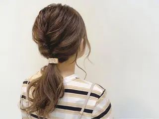 セミロング ヘアアレンジ IORI #韓国ヘア#髪質改善のヘアスタイル
