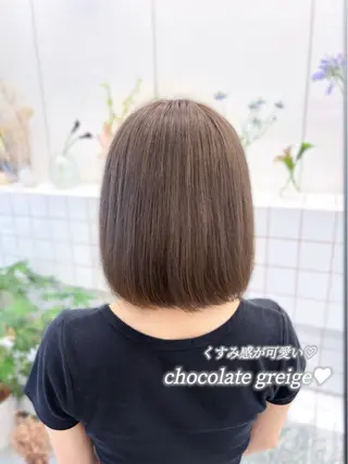 ミディアム カラー ゆうひ🎀艶カラー/ ヘアメ/チョコカラーのヘアスタイル