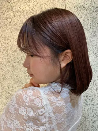 ミディアム カラー 藤田 衣子のヘアスタイル
