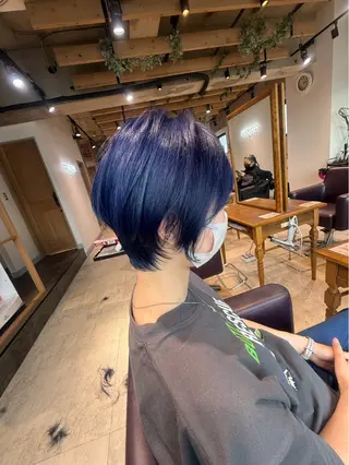 ショート カラー 🫐ブルベカラー🫐 ミルクティー/あれんのヘアスタイル