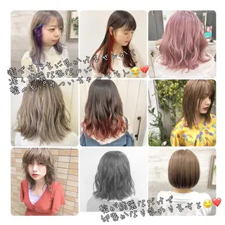 ミディアム カラー 髪質改善 RYOのヘアスタイル