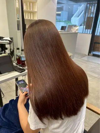 ロング パーマ ハイトーンカラー が絶対可愛い✨泰聖✨のヘアスタイル