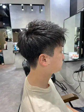 ショート パーマ ヘアアレンジ メンズ 個室で似合わせ好印象 🧡外山弥千代のヘアスタイル