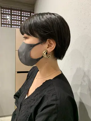 ショート パーマ ボブパーマコテ巻き風 パーマNo1深江秀平のヘアスタイル