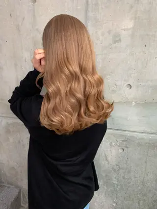 ロング カラー ヘアアレンジ 縮毛矯正/髪質改善/ ブリーチ毛/木元渓太のヘアスタイル