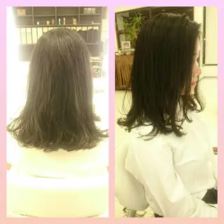 セミロング キンジョウ エナミのヘアスタイル