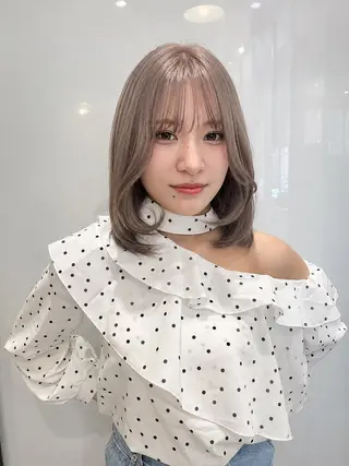 ミディアム カラー keshiki 大名のヘアスタイル