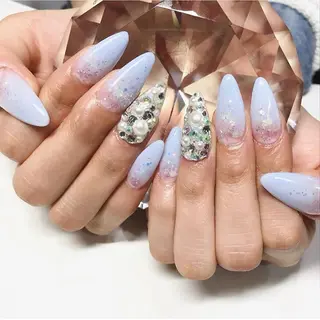 ネイル 渋谷/チップ長さ出し 👑アプレgel-xのネイルデザイン