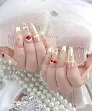 ロング E🌷nail 長さだし専門店のネイルデザイン