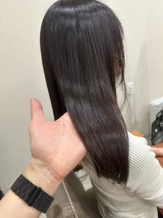 セミロング カラー 佐々木 政徳のヘアスタイル