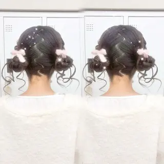 ヘアアレンジ ヘアアレンジエクステ 推し活 さな👶🏻のヘアスタイル