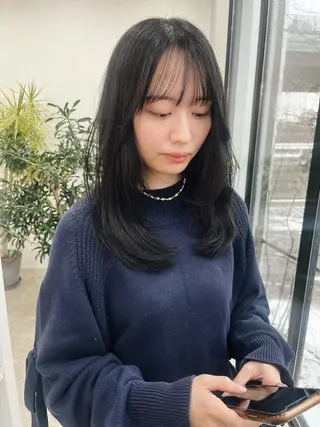 セミロング kitagawa mayuのヘアスタイル