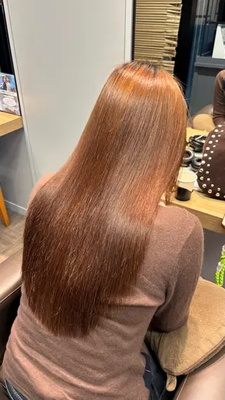 ロング パーマ 透明感カラー/縮毛/ chino🍀のヘアスタイル
