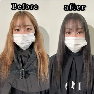 セミロング HIDE 矯正のヘアスタイル