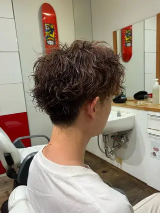 パーマ メンズ 友永 風歌のヘアスタイル